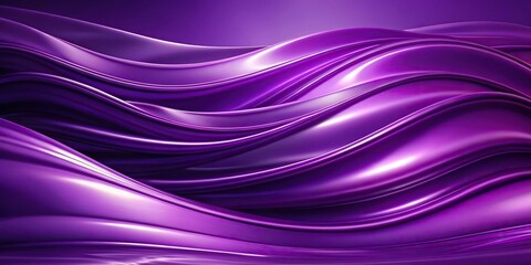 Fototapeta premium Elegant purple waves with a silk texture reflected on abstract background