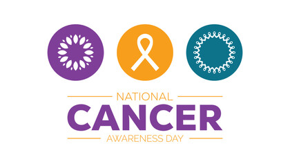 National cancer awareness day is observed every year on November. Medical Healthcare Awareness concept. background, placard, banner template Vector illustration design.