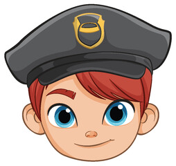 Cartoon Police Officer Character