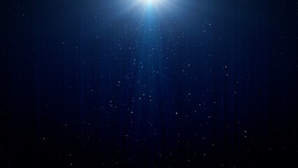 Starry Lightburst in Deep Blue Sky