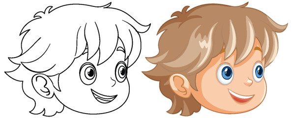 Happy Cartoon Boy Illustration