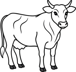  Cow vector silhouette illustration 5