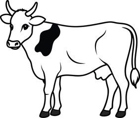 Cow vector silhouette illustration 4