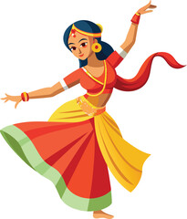 Dancer color vector illustration 17