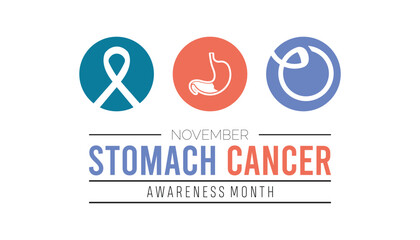 Stomach Cancer Awareness Month is observed every year on November. Medical Healthcare Awareness concept. background, placard, banner template Vector illustration design.