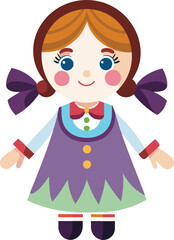 Doll color vector illustration and artwork