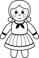  Doll vector silhouette illustration 3