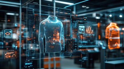 Innovation in Design: AI Interface for Customized Product Packaging Visualization in a Futuristic Workspace