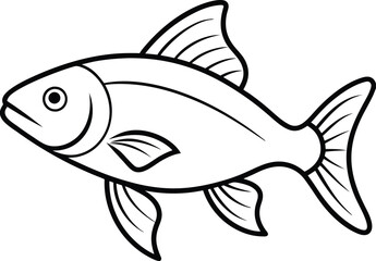 Fototapeta premium Fish vector silhouette illustration and artwork