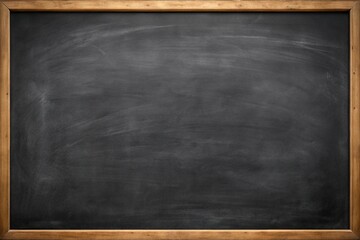 Empty black chalkboard background with leading lines