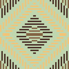 Native Islamic Art Geometric Patternfolk Embroidery, Aztec Geometric Ornament Print. Design for Carpet, Wallpaper, Clothing, Wrapping, Fabric