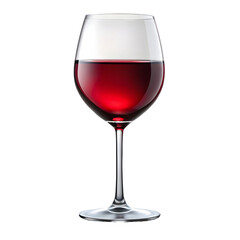 Glass of Malbec wine, isolated on transparency background PNG