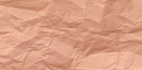 Light Brown Texture of Crumpled Paper - Abstract Background. Brown crumpled paper close up texture background