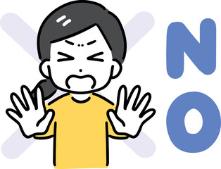はっきりNOサインを出す女性