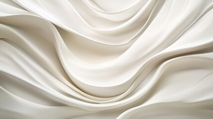 Abstract White Waves Wallpaper. Soft, flowing waves in various shades of white and off-white.