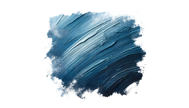 oil paint brush stroke on white and transparent background