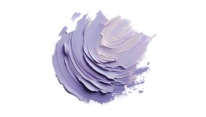 oil paint brush stroke on white and transparent background