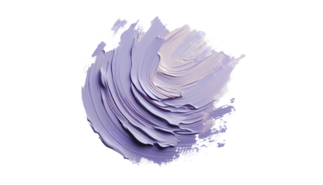 oil paint brush stroke on white and transparent background