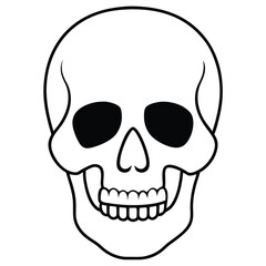 Human Skull Vector Design.