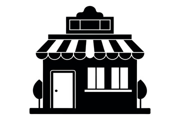 shop silhouette vector