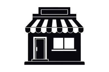 shop silhouette vector