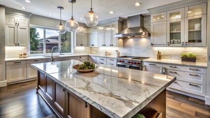 Enhance your kitchen with beautiful quartz countertops and slabs
