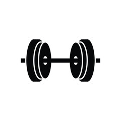 Dumbbell flat vector icon design isolated on white background