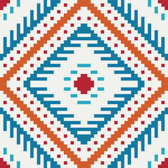 Vintage Traditional Dishcloth Knitting Patternfolk Embroidery, Aztec Geometric Ornament Print. Design for Carpet, Wallpaper, Clothing, Wrapping, Fabric