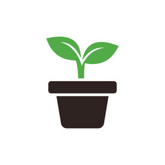 Plant simple vector icon design in flat style