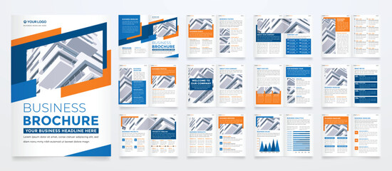 minimalist business brochure template with simple style and modern layout