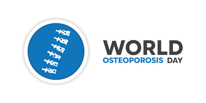 World Osteoporosis Day. Great for cards, banners, posters, social media and more. White background.