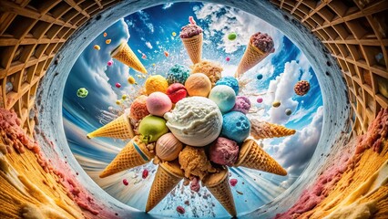 Exciting moment of finding ice cream explosion in unusual location