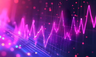Futuristic Stock Market Chart with Glowing Data or Dynamic Financial Timeline for graphic background