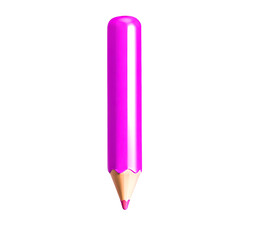 pink colored pencil 3d