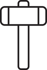 Fototapeta premium Hammer Tool Line Icon 