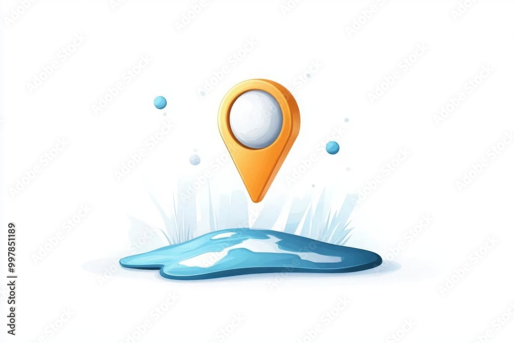 Wall mural handdrawn arrow pointing marker isolated png flat design top view map marker theme animation triadic