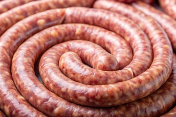 Fototapeta premium Extreme close up of pork casings in salt, natural casings, sausages