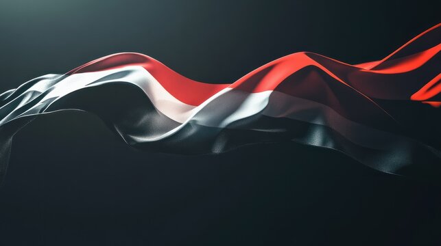 flag day abstract image of a half raised flag with a somber and thoughtful mood in memory of national heroes generative ai - Powered by Adobe