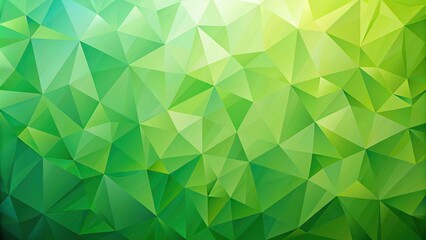 Extreme close-up green abstract background of low poly triangles