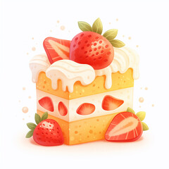 cartoon strawberry cake