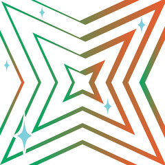 Abstract background with gradient colors and sparkling stars. Abstract striped background