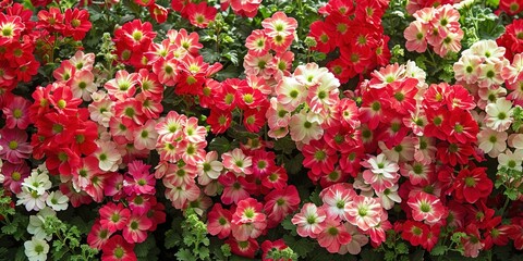 Naklejka premium red and white tulips