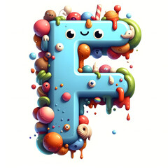 Obraz premium 흰 배경, 알파벳 