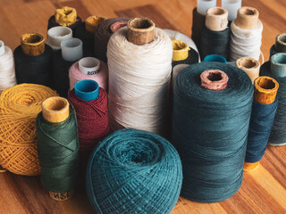 Spools of Thread in Assorted Colors: The perfect accessory for sewing projects, crafts and creating unique clothing