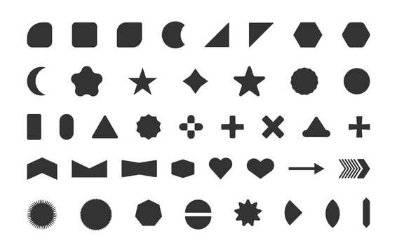 Basic shape svg, Basic shape silhouette, Basic shape clipart, Shape svg, Simple shape svg, Basic shape vector set, Basic shape bundle .
