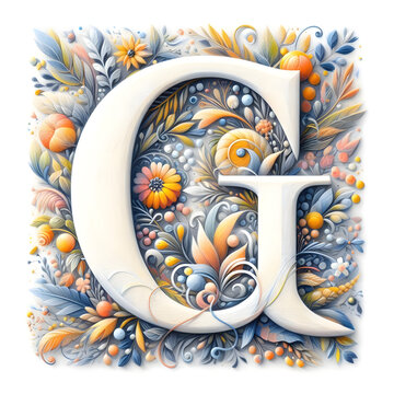 알파벳 "G", 파스텔화 (alphabet "G", pastel painting)