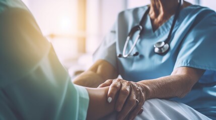 Obraz premium Compassionate Doctor Holding Patient's Hand