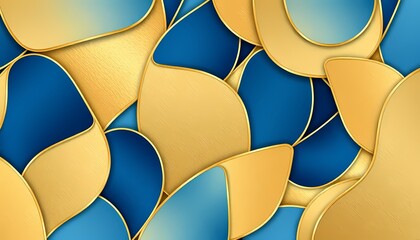 Fototapeta premium Luminous Glass-Like Patterns in Oceanic Colors