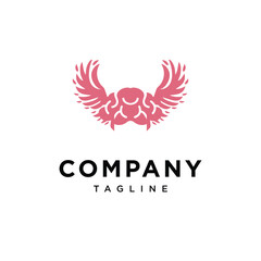 Brain Angel Wings logo icon vector