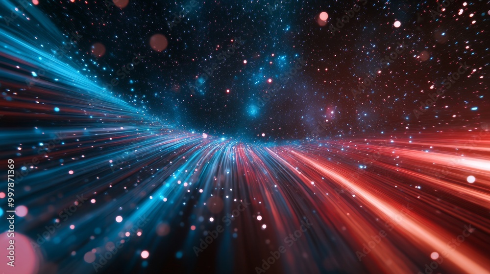 Wall mural cosmic light trails: a journey through the universe